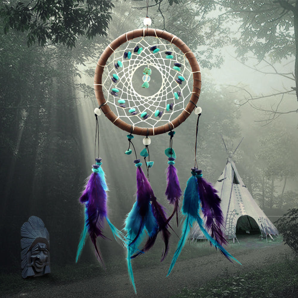 Colorful True Feather Dream Catcher Lights Up Creative Dreamcatcher Girls Practical Special Birthday Gifts Home Decoration