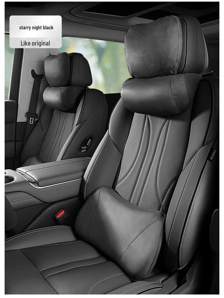 Xpeng X9 Car Headrest Neck Support & Lumbar Cushion Set