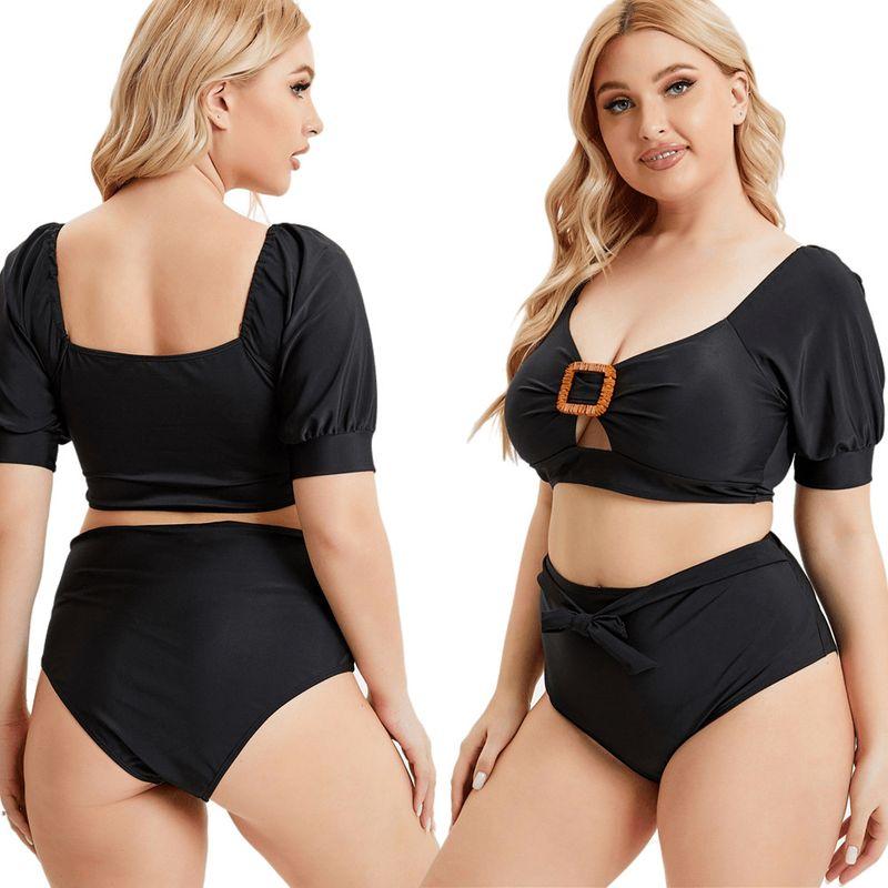 

Дорожный купальник Amazon Раздельный Большого размера Женская одежда Figure color Separates Plus size L