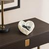 Yousheng Ruffle Love Heart Jewelry Tray, 3D Printed Earrings Necklace Ring Dish Tray, Decorative Keys Trinkets Holder Organizer Tray