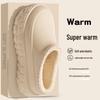 2025 Winter Waterproof Non-slip Plush Cotton Shoes - Unisex Wearable Home Slippers