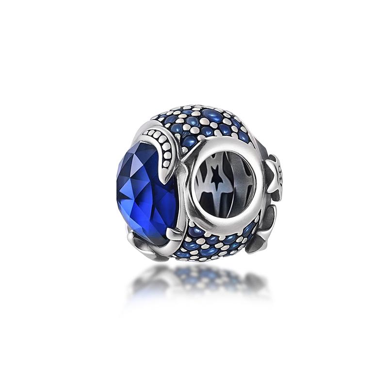 Fine Blue Starry Sky Series Astronaut Star & Crescent Moon Mysterious Alien Sun Fit Original Bracelet Diy Jewelry Gifts