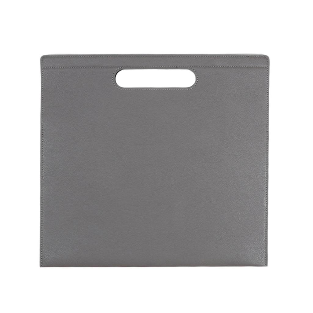 Leather Business File Holder Large Capacity Document Bag  Leather Handbag Magnetic Tablet Bag Birthday Gift