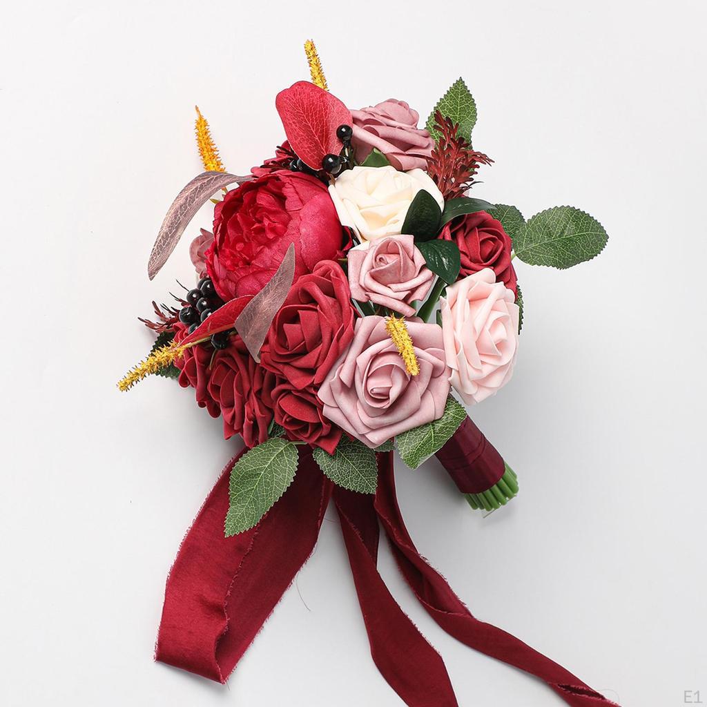 Bukiet Ślubny Sztuczne Kwiaty Sztuczny Kwiat Druhna Rzut na Walentynki