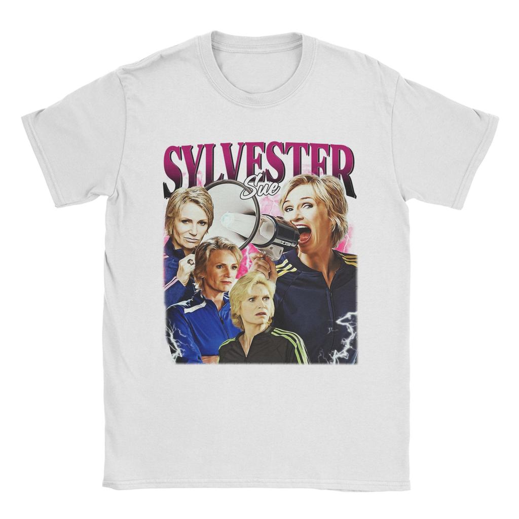 Vintage Sue Sylvester Glee T-Shirt for Men O Neck 100% Cotton T Shirt Short Sleeve Tees Graphic Printed Clothing