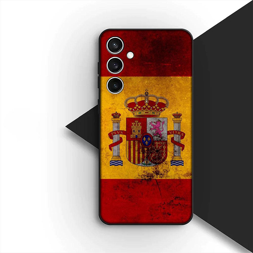 

Spain Flag Silicone Phone Cover for Samsung Galaxy S25 S24 S23 FE Ultra Plus S7 Edge S25+ S23+ A56 5G Soft Case Galaxy S23 Ultra