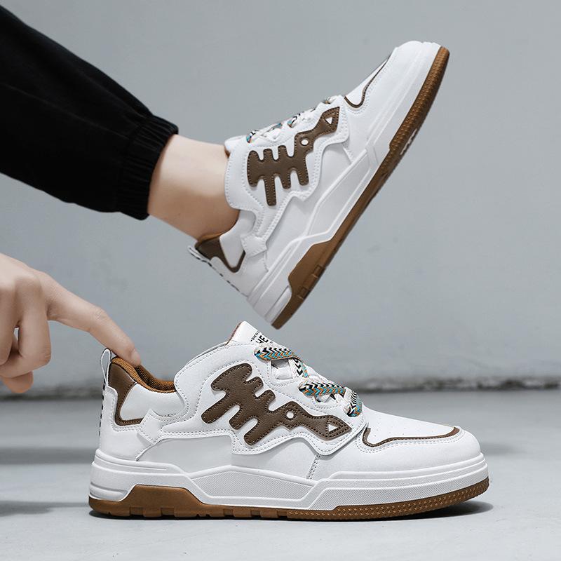 

Board shoes men s summer 2024 new breathable sports and leisure net shoes youth trend versatile solid color little white men s shoes 44