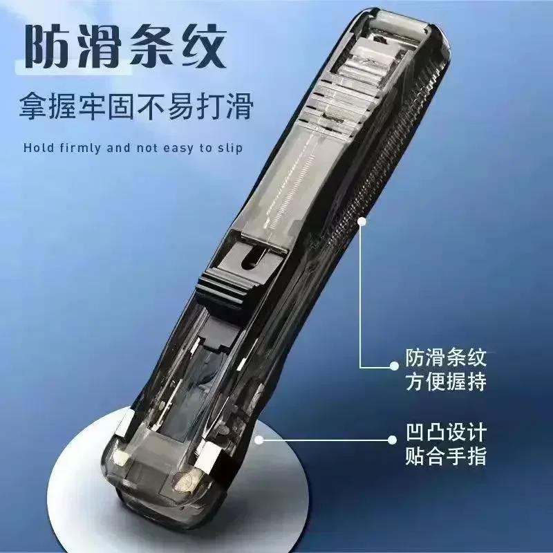 Paper Clipper Traceless Reusable Hand Clamp Stapler Push Paper Clips Document Binding Tool Stationery Office Accessories