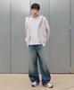 Agod 2_Way Sweat Hooded Zip-Up [White Melange]