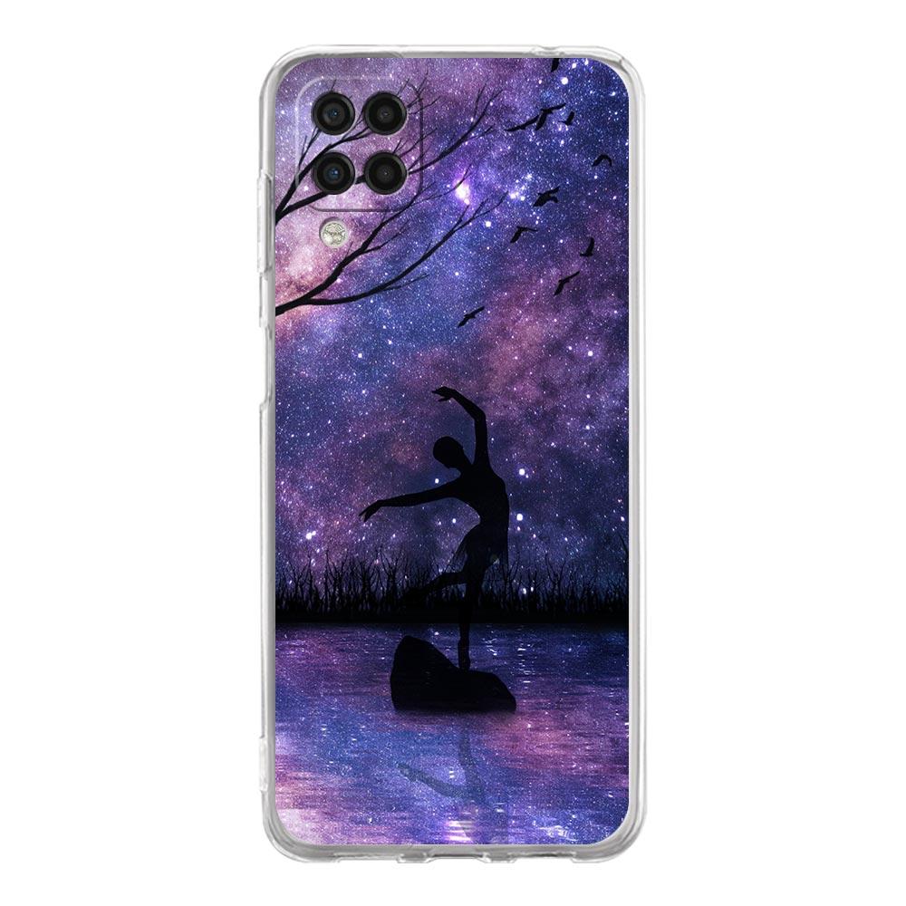 Simple Swan Dance Ballet Clear Phone Case For Samsung A51 A71 A21S A12 A11 A31 A41 A03S A22 A13 A33 A73 A53 A52 A32 5G A23 Cover