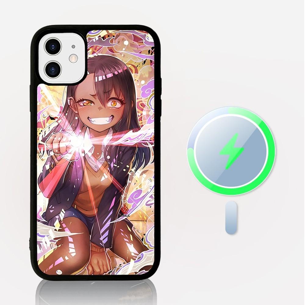 Nagatoro San Anime Phone Case Magesafe Magnetic Wireless Charge Case For iPhone 16 11 12 13 14 15 Pro Max Plus Mini