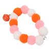 Pet Collar Soft Lightweight Plush Balls Cute Dog Cat Collar with Bell for Party DailyOrange 34cm