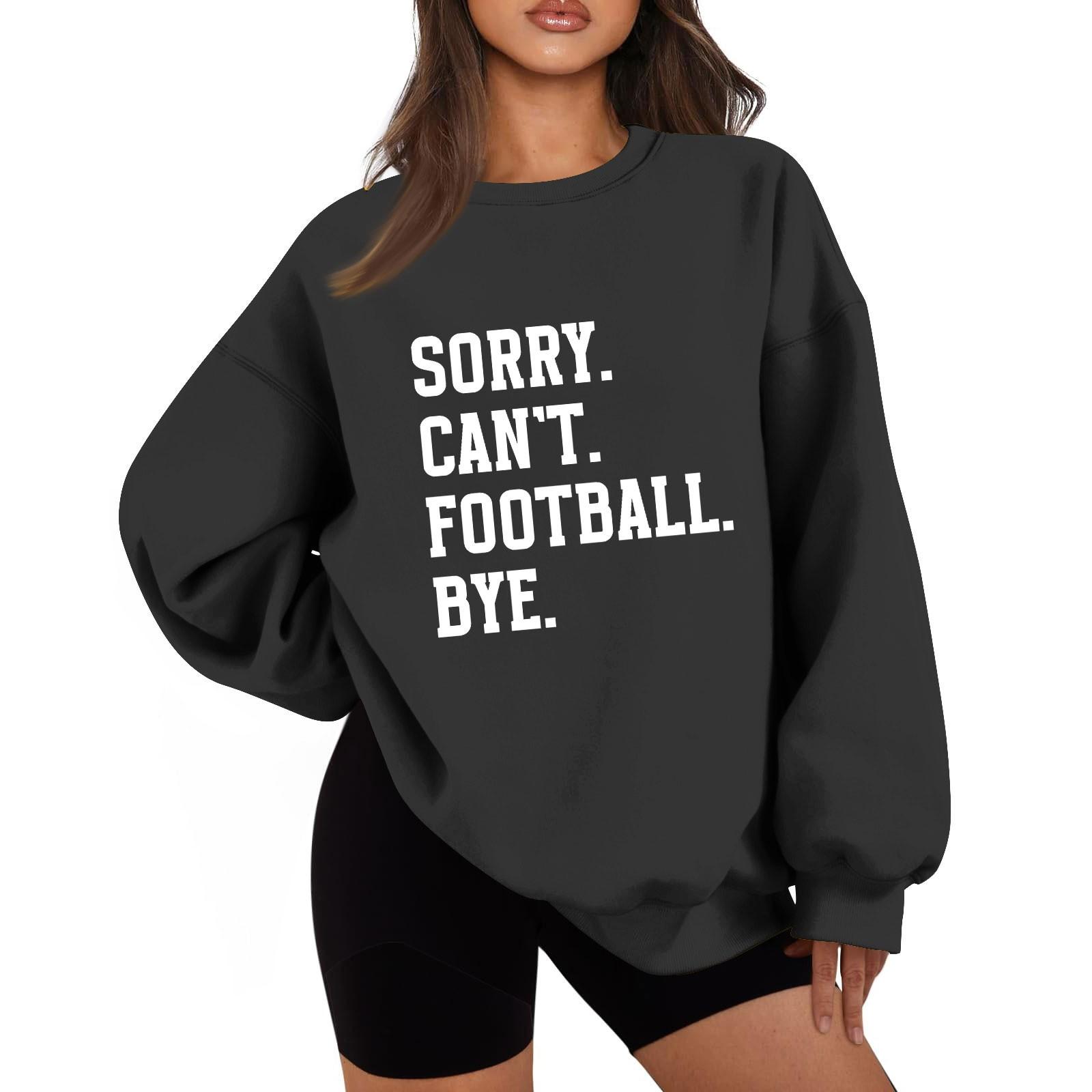 

Женская повседневная мода с длинным рукавом и принтом, с круглым вырезом, свободная толстовка L чёрный