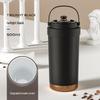 316 Ceramic Liner Thermos Cup for Female Students - Portable Travel Coffee Cup with Double Drink and Straw.