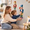 Decorative Wall Murals for Home Christmas Nutcracker Stickers Colorful Soldier PVC Decals Self-adhesive Removable Vintage Decorations Art