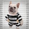 Comfortable Prisoner Costume Funny Striped Outfit Party Wear for Small Dog Cats Theme Party and Holiday Dressingup