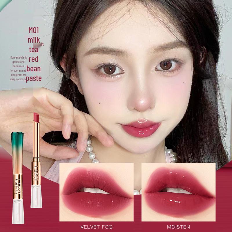 

Lan Yi Waterproof Matte Lipstick - Non-Stick, Long-Lasting, Enhances Fairness for Yellow Skin, Star-Endorsed Brand.