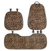 Leopard Print Car Seat Cushion Soft Plush Leopard Cover Winter Fluffy Warm Seat Supports Lumbar Support Pillow Car Seat Pillow