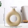 Creative Donut Shape Ceramic Vase Nordic White Circular Hollow Flower Vase Home Office Desktop Living Room Decoration Flower Pot