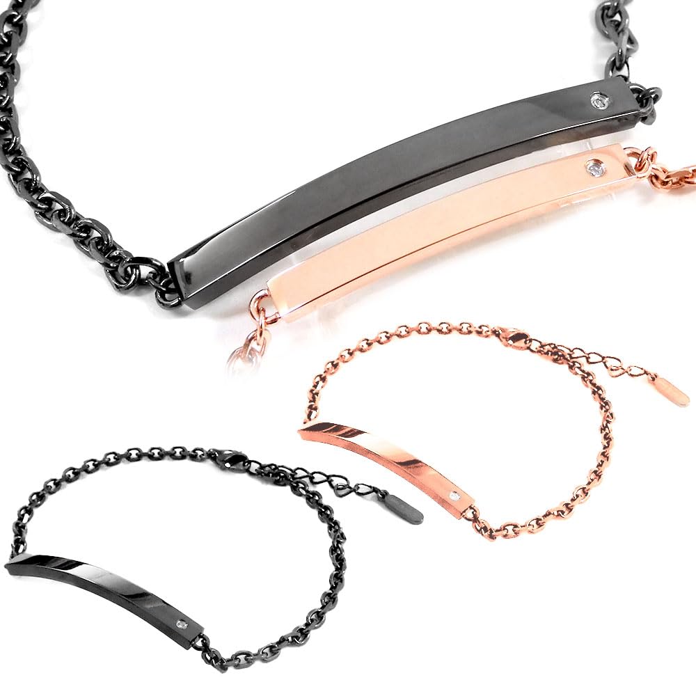 Pair surgical stainless close to pair not possible bracelet, diamond, steel, men's, women's, set, present, me, accessories, SBR11-031-032-AP