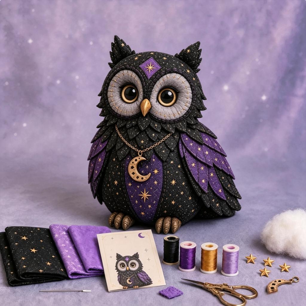 Kit Patchwork di Halloween - Set di Tessuti 3D con Toppe Colorate e Istruzioni per Adulti e Adolescenti, Kit da Cucito Fai-da-Te per Decorazioni Festive
