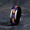 Violett & Gold Folie Meteorit Edelstahl Herrenring