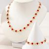 Bohemia Retro Multicolor Crystal Heart Beaded Bracelet for Women Charm Fashion Summer Beach Choker Jewelry Set Gift Accessories