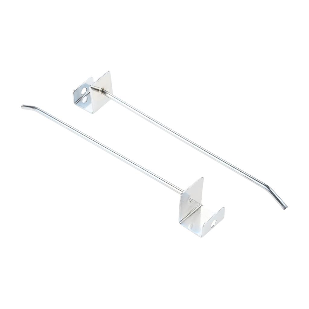 10pcs Hanging Hook Steel Display Hangers 5-20cm Square Pipe Clip Tube Clamp Easy Install Supermarket Display Goods Garage Garden