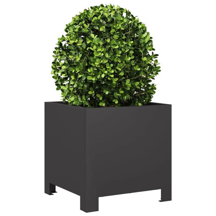 VidaXL Planter Black 30x30x30 Cm Steel, Planter, Patio Planter, Flower Box, Outdoor Planter, Box To 851185