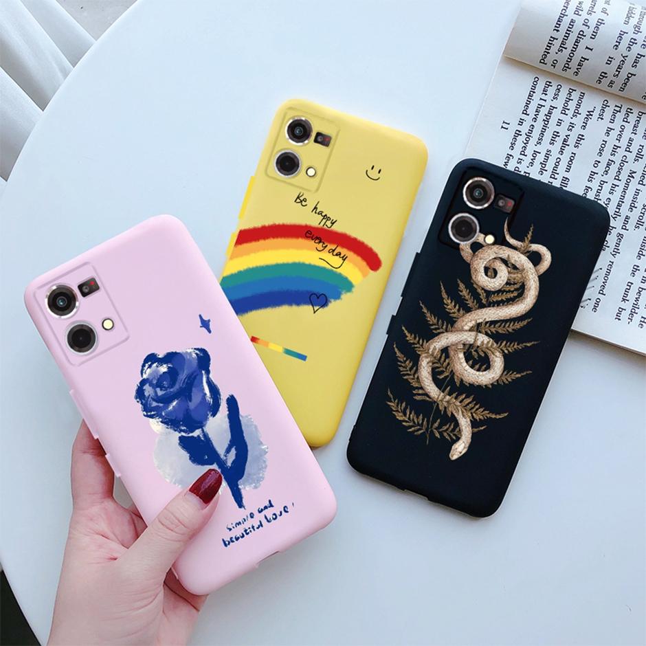 For OPPO Reno 7 Cover Case for Oppo Reno 8 4G Phone Casing Matte Soft TPU Silicone Shell for OPPO F21 Pro Bags Reno7 5G Bumper