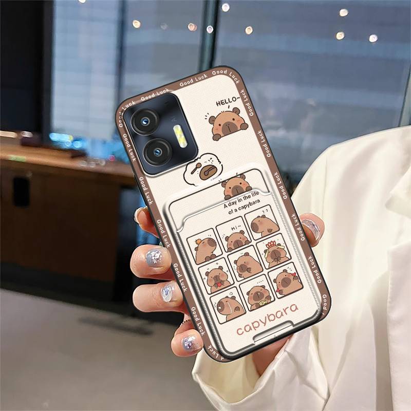 Card slot Anti-dust Phone Case For Oukitel C35/C36 Dirt-resistant TPU Cute Full wrap protective Soft case Shockproof