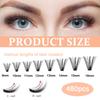 MAYCREATE® 480PCS Lash Clusters DIY Eyelash Extensions, Lash Clusters 9-16mm Mixed D Curl Individual Eyelashes Clusters Wispy DIY Eyelash Extension