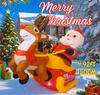 4.92FT Inflatable Toy Santa Sleigh Reindeer with LED Home Ornament Holiday Gifts Xmas Decorations for Yard Christmas Supplies