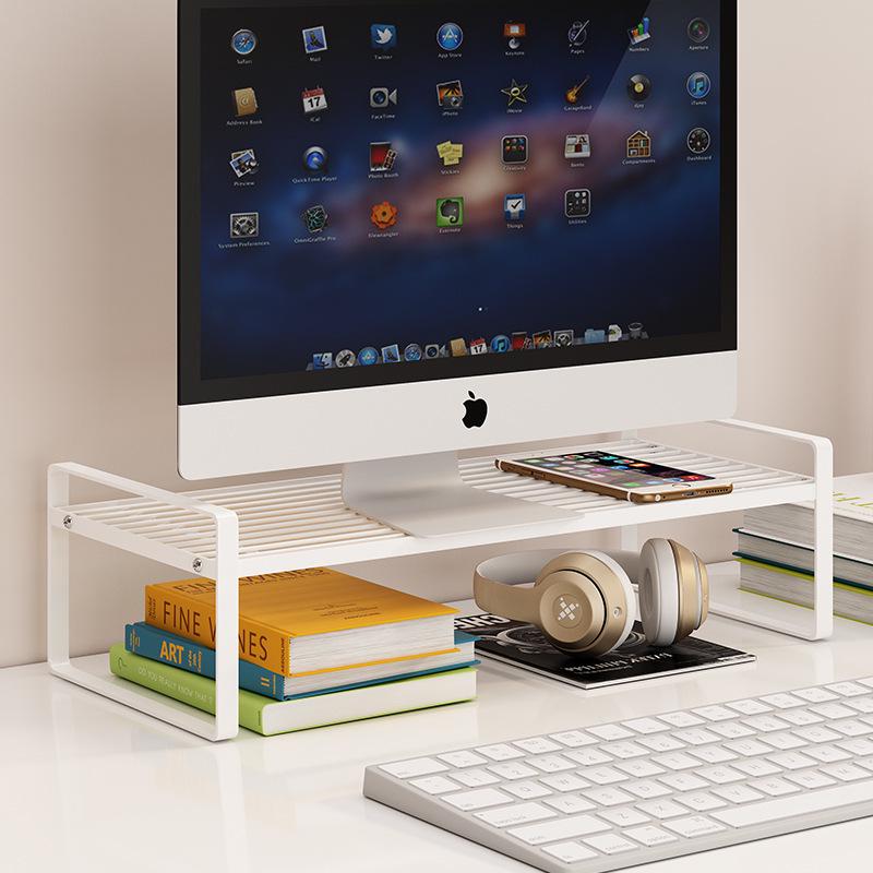 Multifunctional Metal Desktop Riser with Heat Dissipation and Storage