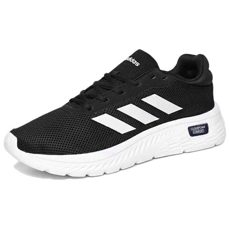 adidas Cloudfoam Fashion Cómodo Antideslizante Duradero Transpirable Zapatillas de Running de Caña Baja para Hombre Zapatillas Deportivas Negro Blanco IH2973