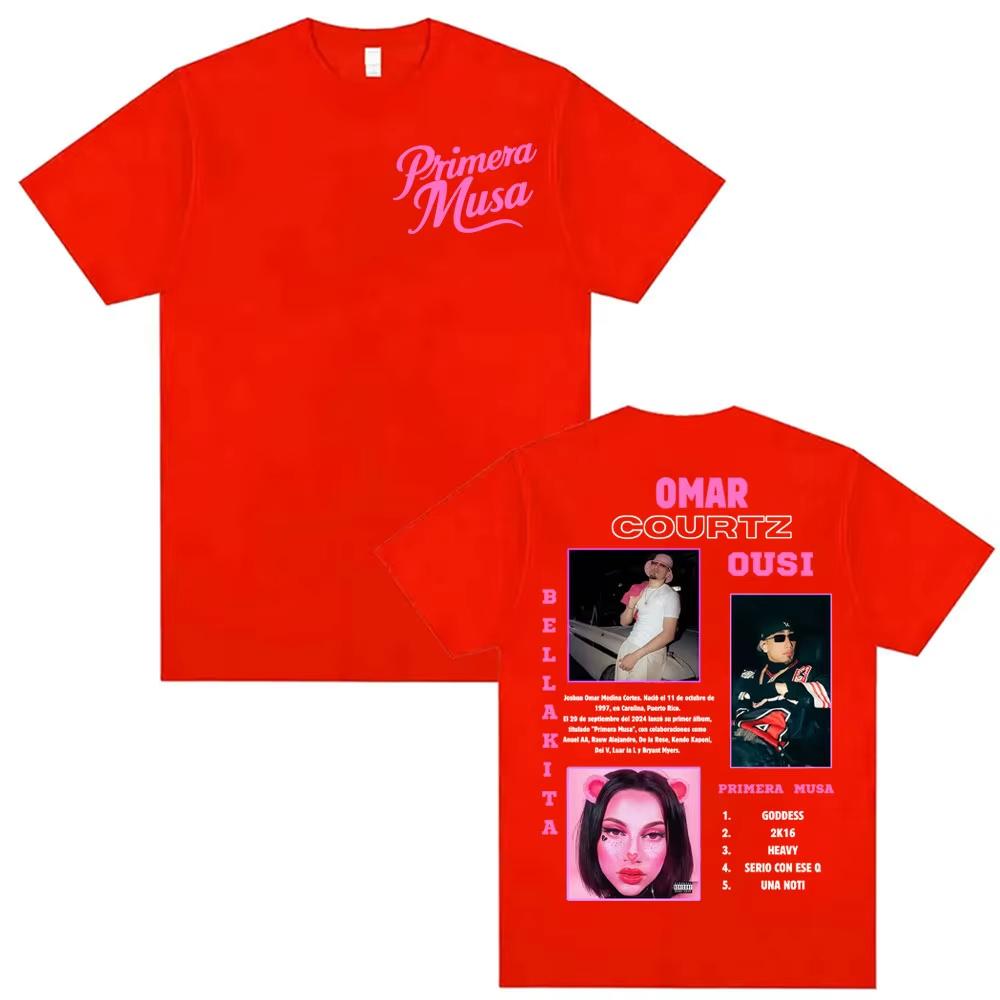 Omar Courtz Primera Musa Album Tour Printed T-shirts Men Women Harajuku Hip Hop Gothic T Shirt High Quality Male Cotton T-shirts