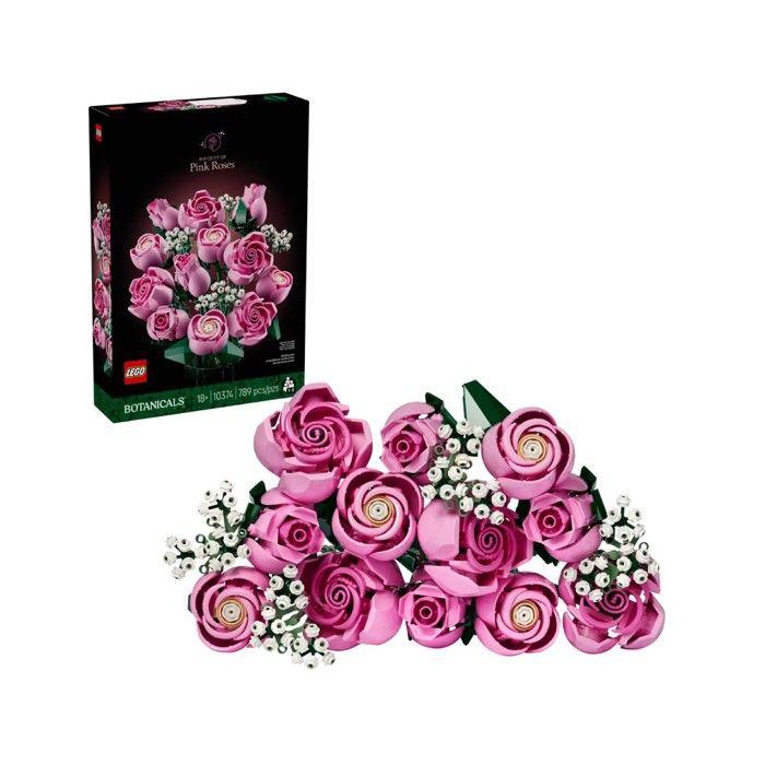 Construction Set - LEGO - 10374 - Bouquet of Pink Roses - 12 Pieces - For Adults