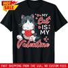 Valentines Day My Cat Is Valentine Cute Kids T Shirt Vintage Streetwear Comfortable Graphic Designer Clothes