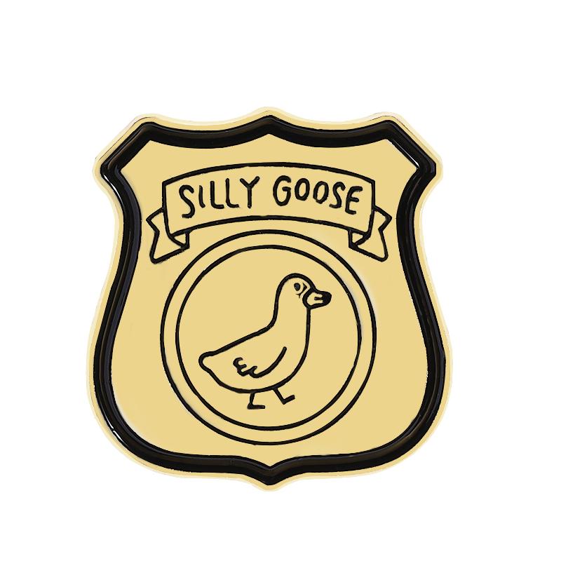 5-7PCS/SET Enamel Pins Custom Silly Goose Club Brooches Lapel Badges Clothes Animal Jewelry Gift for Friends