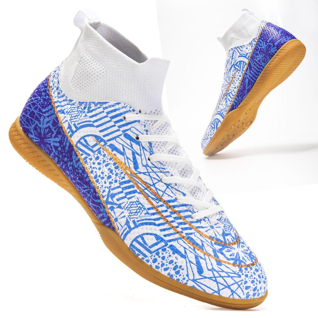 Special High-Top Football Shoes Tf Broken Nails Artificial Turf Fg Nails Leather Feet Male And Female Teenagers Training Shoes