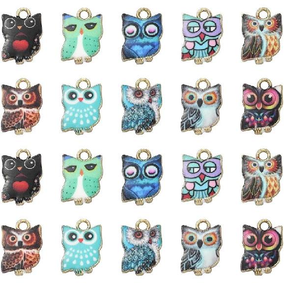 KitBeads 40pcs Enamel Rabbit Charms Mixed Styles Easter Bunny Charms Flower Printed Animal Bunny Rabbit Charms for Jewelry Making Bulk