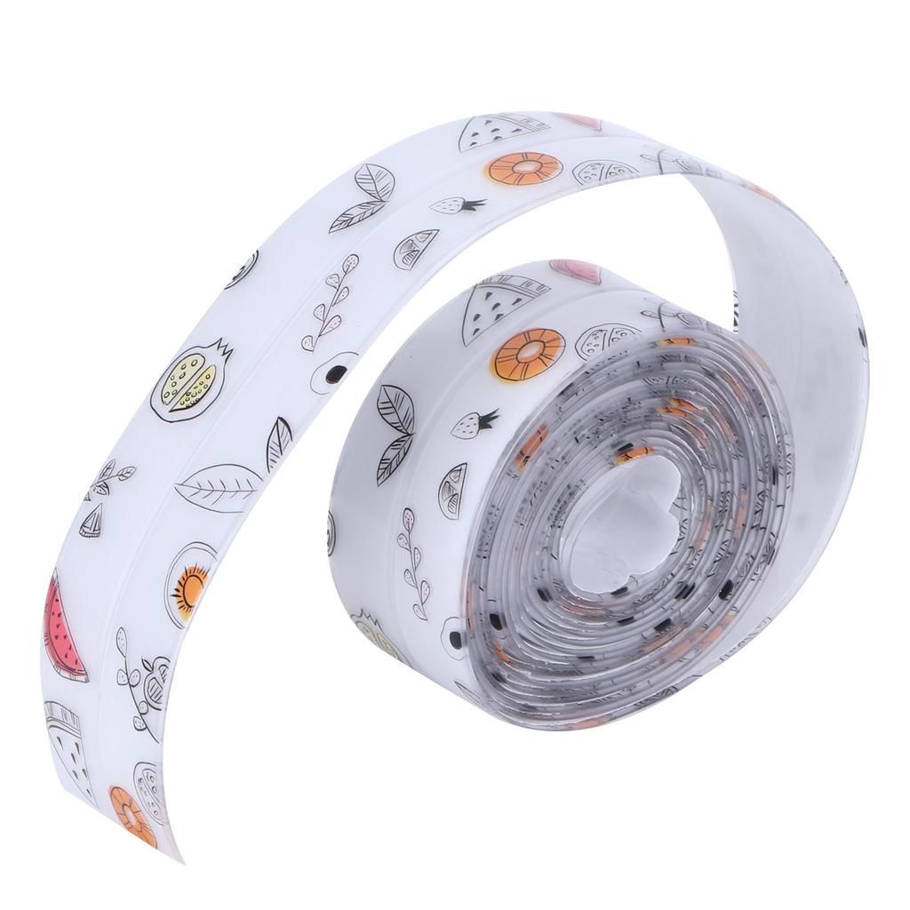 Wall Sealing Tape Waterproof Self Adhesive Sticker Caulk Strip for Bathroom Kitchen 3.2m(Fruit Pattern )