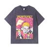 275 GSM Washed T-shirts 100% Cotton One Piece V45 Doflamingo Print Unisex Heavy Cotton T Shirt