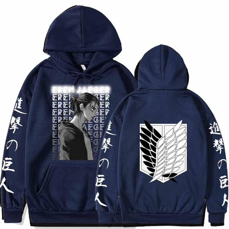 2021 New Anime Attack On Titan Levi Eren Men/Women Hoodie Casual Wild Gothic Sweatshirt Unisex Manga Streetwear Oversize Tee Top