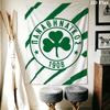 Panathinaikos Football Ścienny Gobelin Estetyczny Dekor Ścienny Drukowany Tkaninowy Koc Dekoracyjne Gobeliny do Sypialni Salonu Wystrój Domu