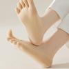 5 Pairs Women's Toe Separated Invisible Socks Breathable Cotton Silicone Grip Antislip Low Cut No Show Design Hosiery