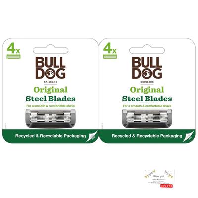 Bulldog Original Replacement Blades X 2 Piece Set Shaving Razor Goodys Original Daily Necessities Sample Included (4 Pieces)