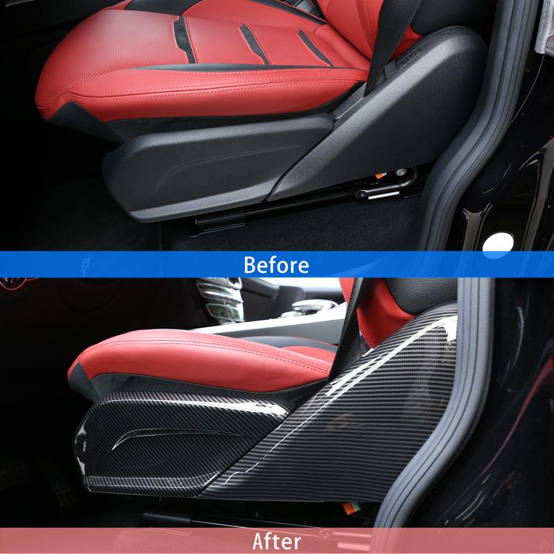 ABS Carbon Fiber Car Front Seat Side Panel Cover Trim For Mercedes Benz G Class W463 2019-2025 Interior Accessories