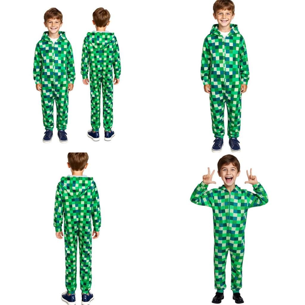Costume da Cosplay di Minecraft per Halloween in Tessuto di Poliestere per Adolescenti