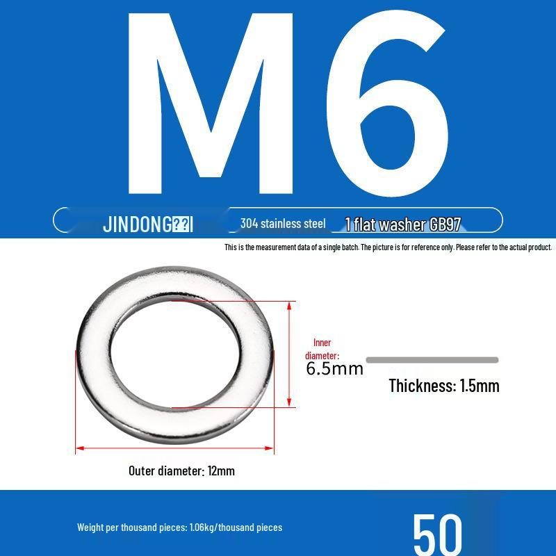 Stainless Steel 304/201/316 Oversized Thick Flat Washer Gasket Screw Washer GB97/GB96
